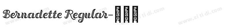 Bernadette Regular字体转换